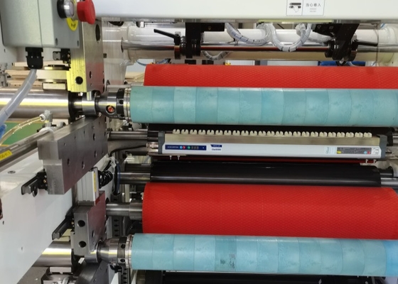 RAL9003 Slitting Rewinder Machine Production Speed Of  Straight Knife 350M Per Min